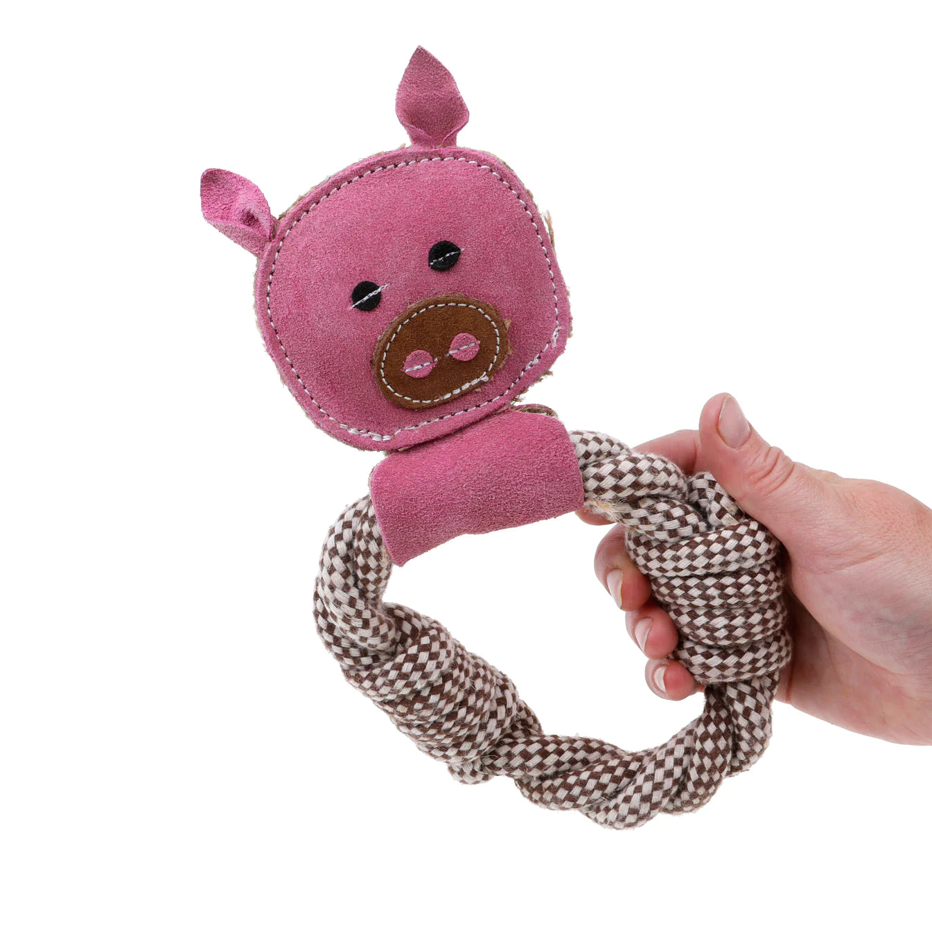 Outback Tails - Country Tails - Pig Rope Ring Toy