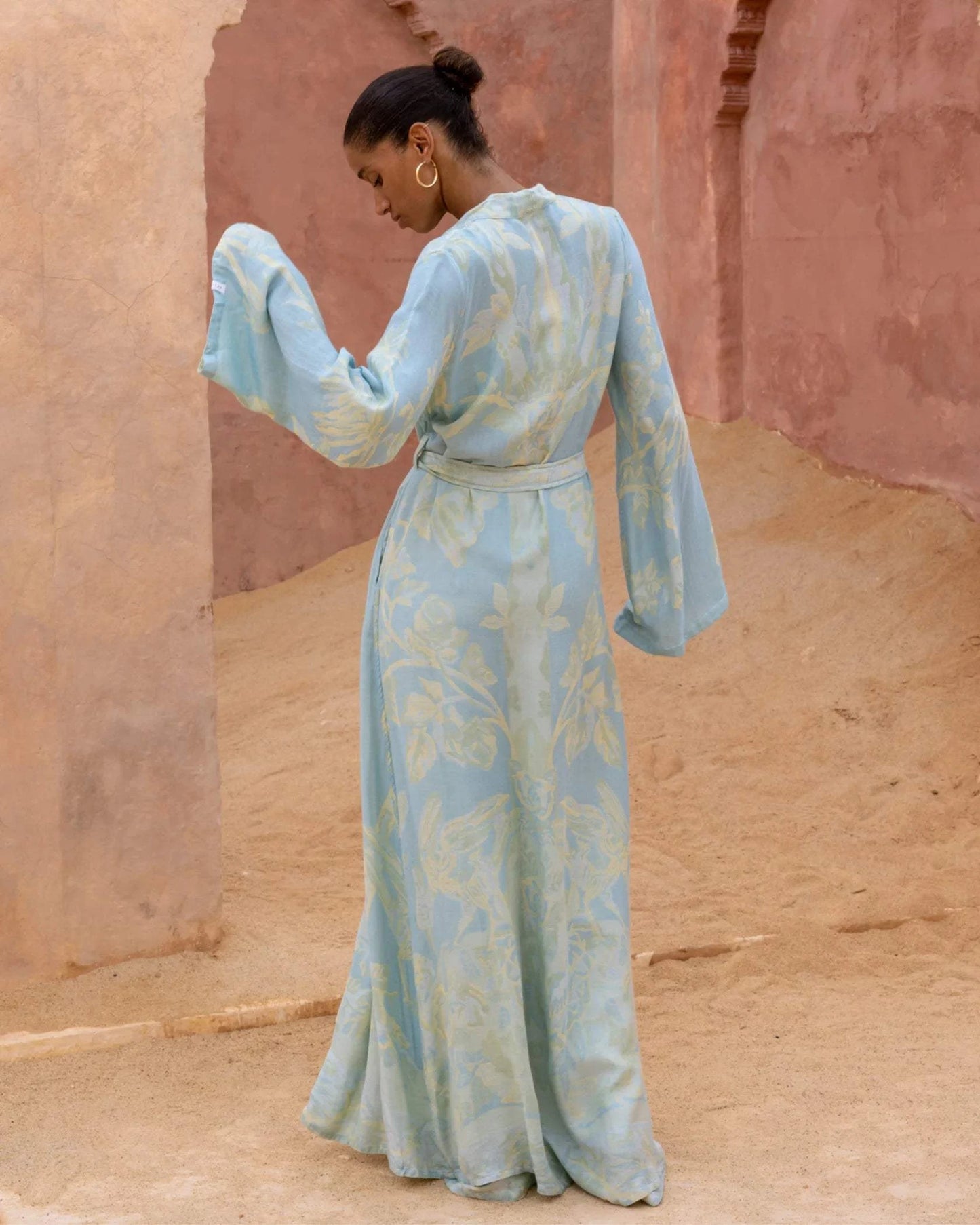 Brahmaki - Eco-Friendly Maxi Kaftan, Desert Sky