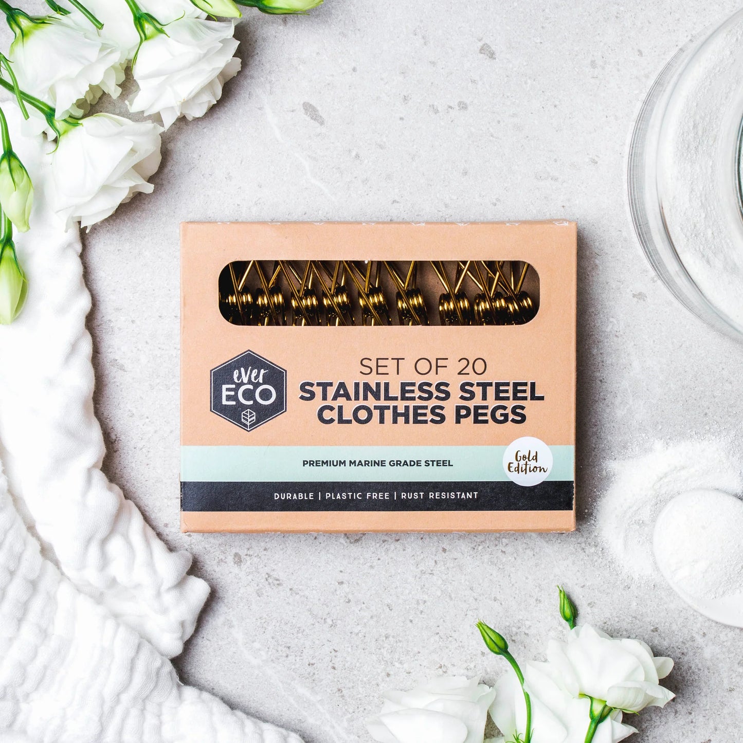 Ever Eco - Gold Clothes Pegs