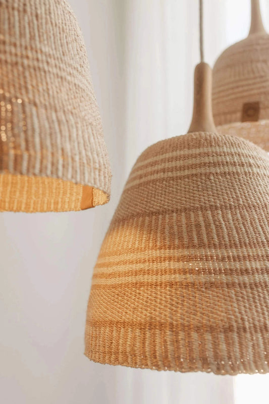 Her Hands - Bespoke Woven Pendant Lights (Signature Weave)
