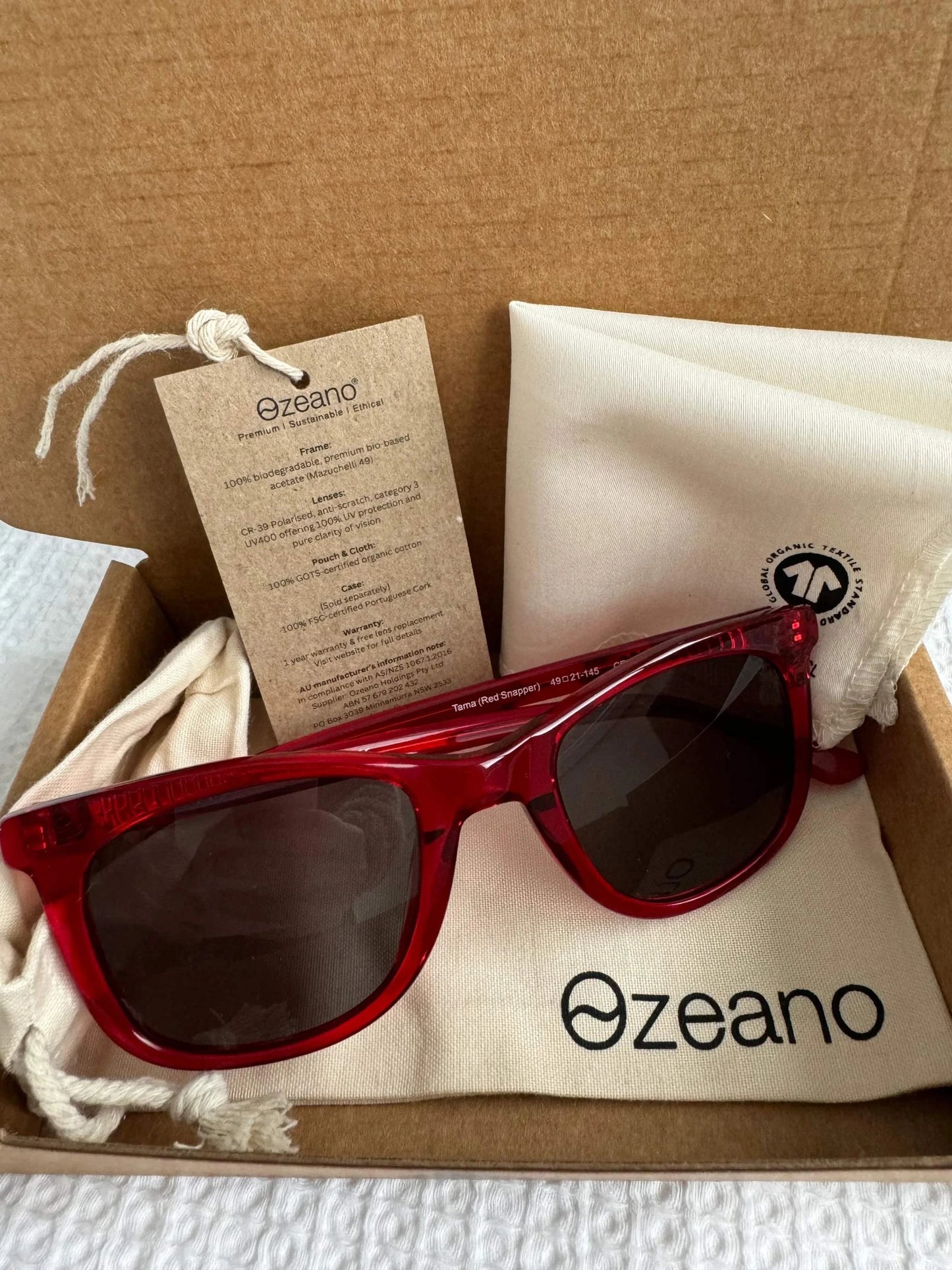 Ozeano - Tama Sunglasses, Polarised (Red Snapper)