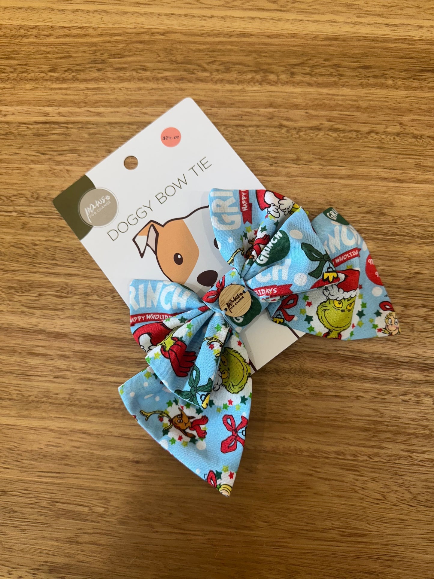 Paws for Change - Doggy Bowties Blue Grinch