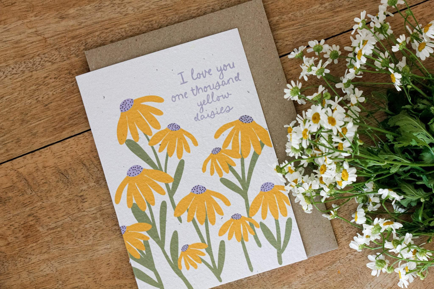 Hello Petal - Yellow Daisies Plantable Card