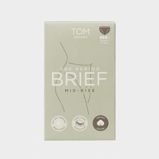 Tom Organic - Period Brief, Full brief heavy Basics Size 10 (Small)