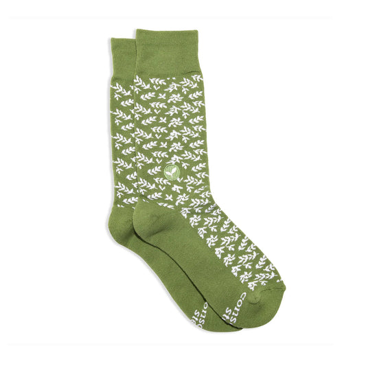 Conscious Step - Pair: Socks that plant trees (leaves)