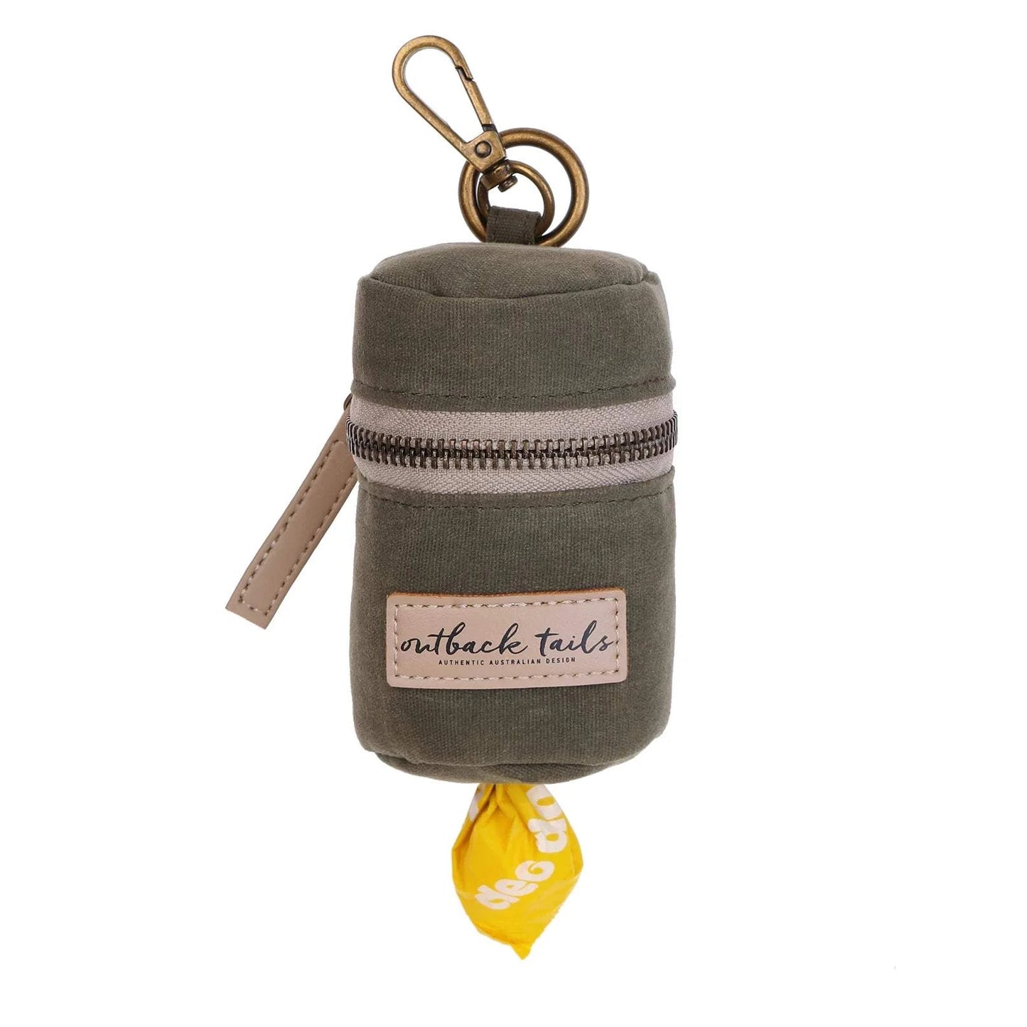 Outback Tails - Waxed Canvas Pick-Up Bag Holder (green)