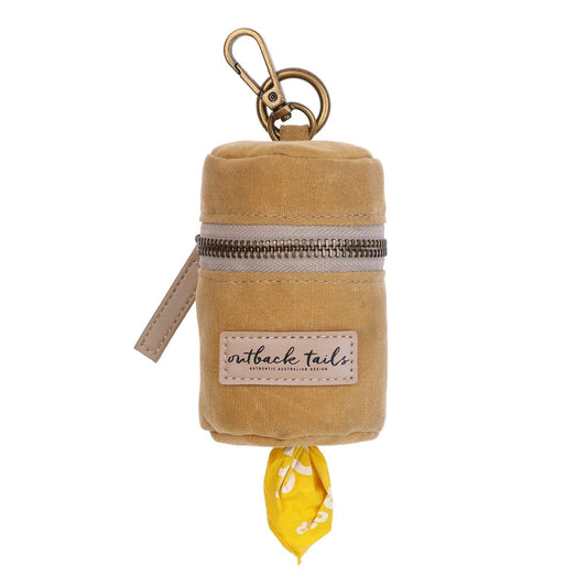 Outback Tails - Waxed Canvas Pick-Up Bag Holder (yellow)