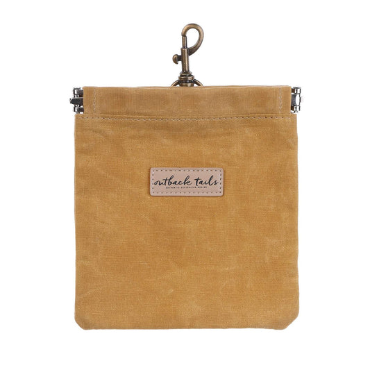 Outback Tails - Waxed Canvas Treat Pouch (yellow)