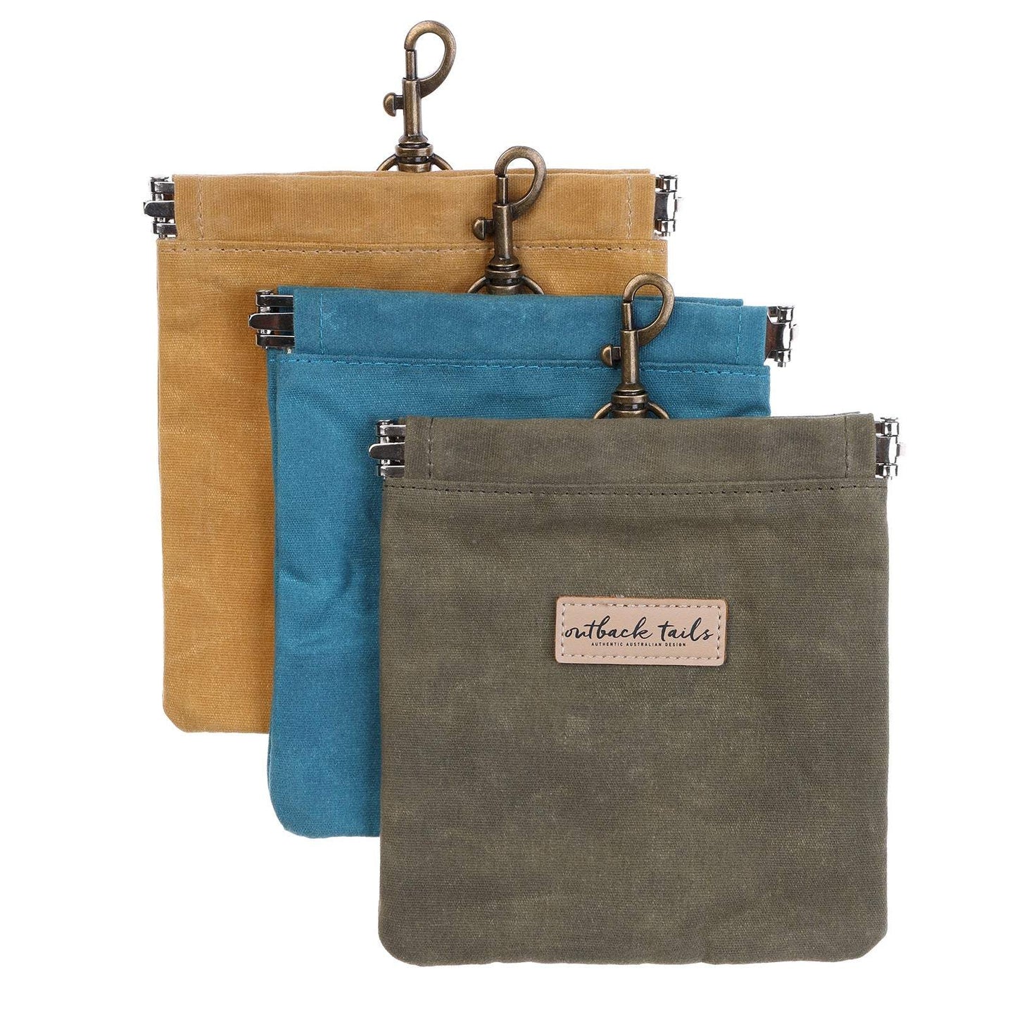 Outback Tails - Waxed Canvas Treat Pouch (yellow)