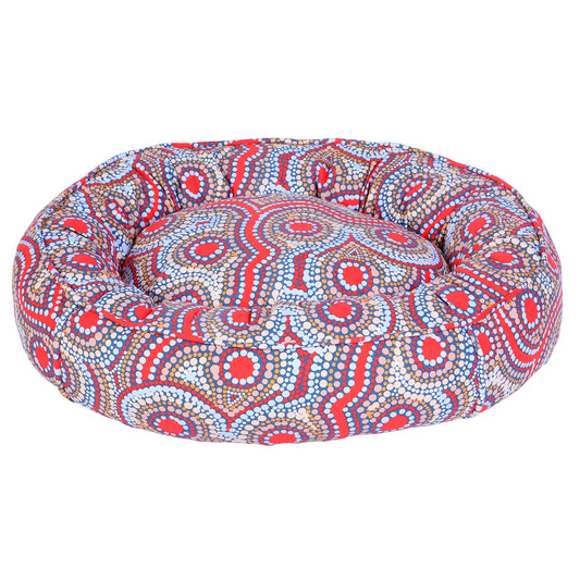 Outback Tails - Round Therapeutic Dog Bed - Snake Dreaming