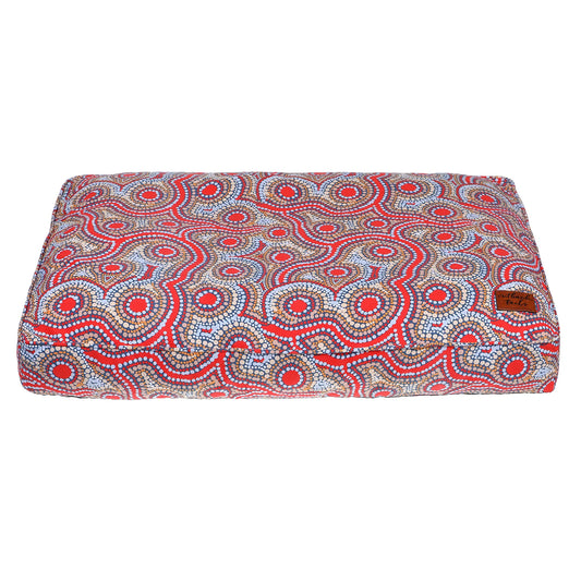 Outback Tails - Rectangular Therapeutic Dog Bed - Snake Dreaming