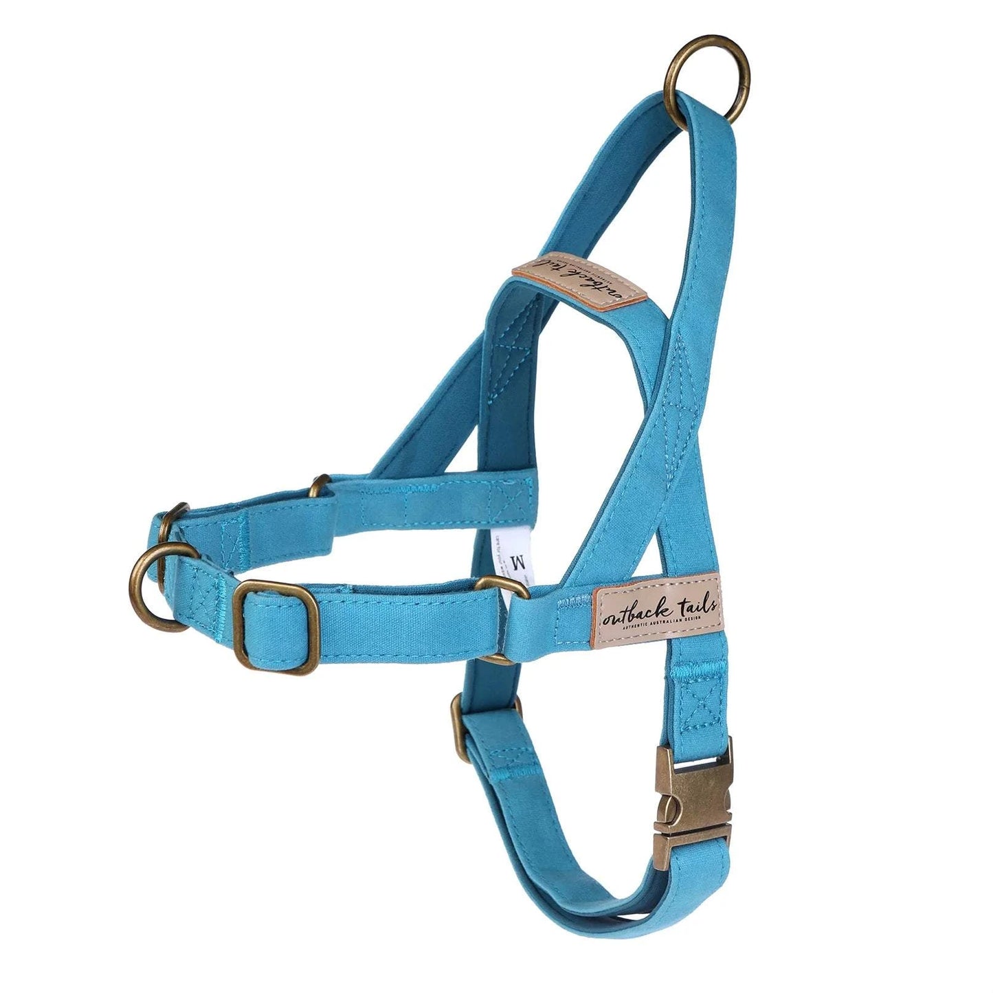 Outback Tails - Waxed Canvas Dog Harness (blue)