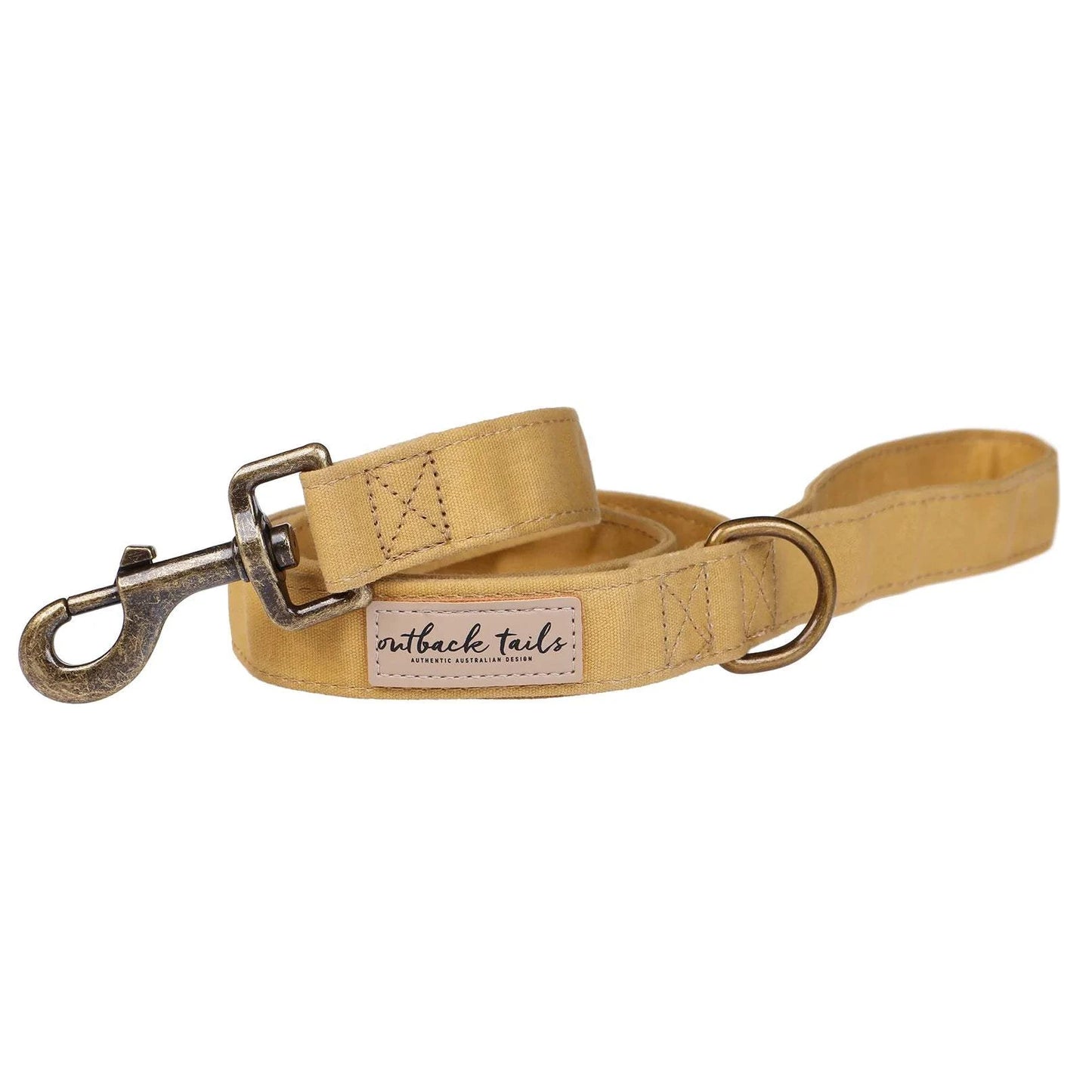 Outback Tails - Waxed Canvas Dog Lead (yellow)