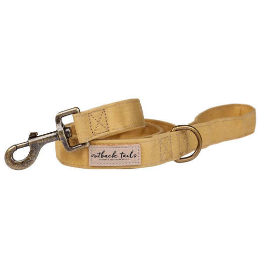 Outback Tails - Waxed Canvas Dog Lead (yellow)