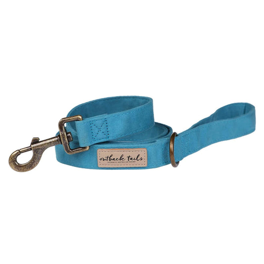 Outback Tails - Waxed Canvas Dog Lead (blue)