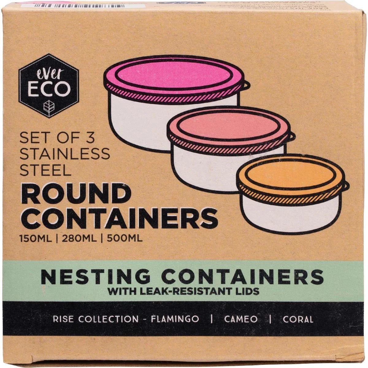 Ever Eco - Round Nesting Containers (Sets of 3)