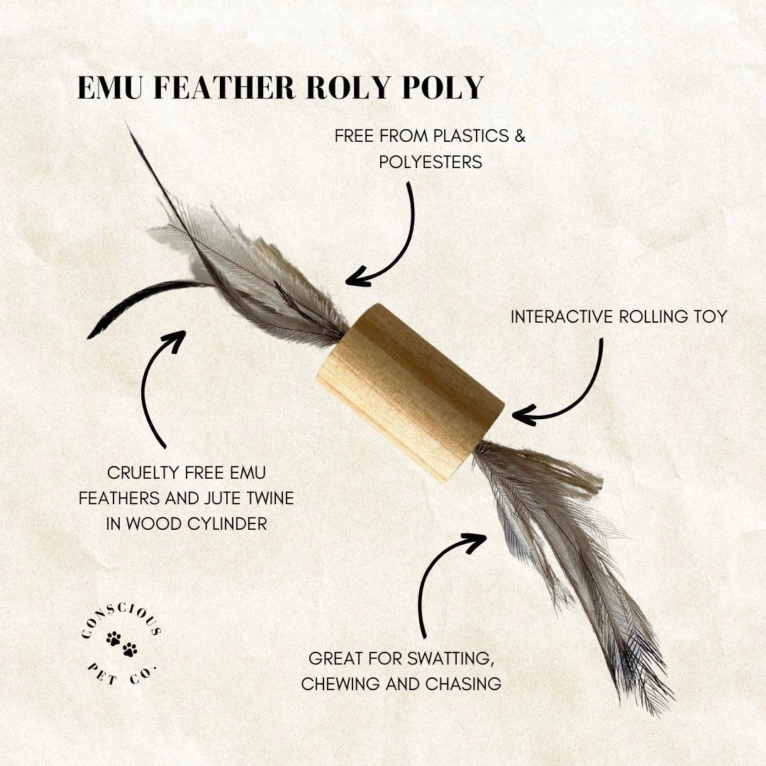 Conscious Pet Co - Cat Feather Roly Poly