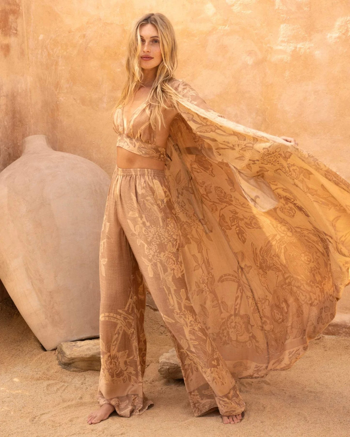 Brahmaki - Eco-Friendly Maxi Kaftan, Secrets of the Sands