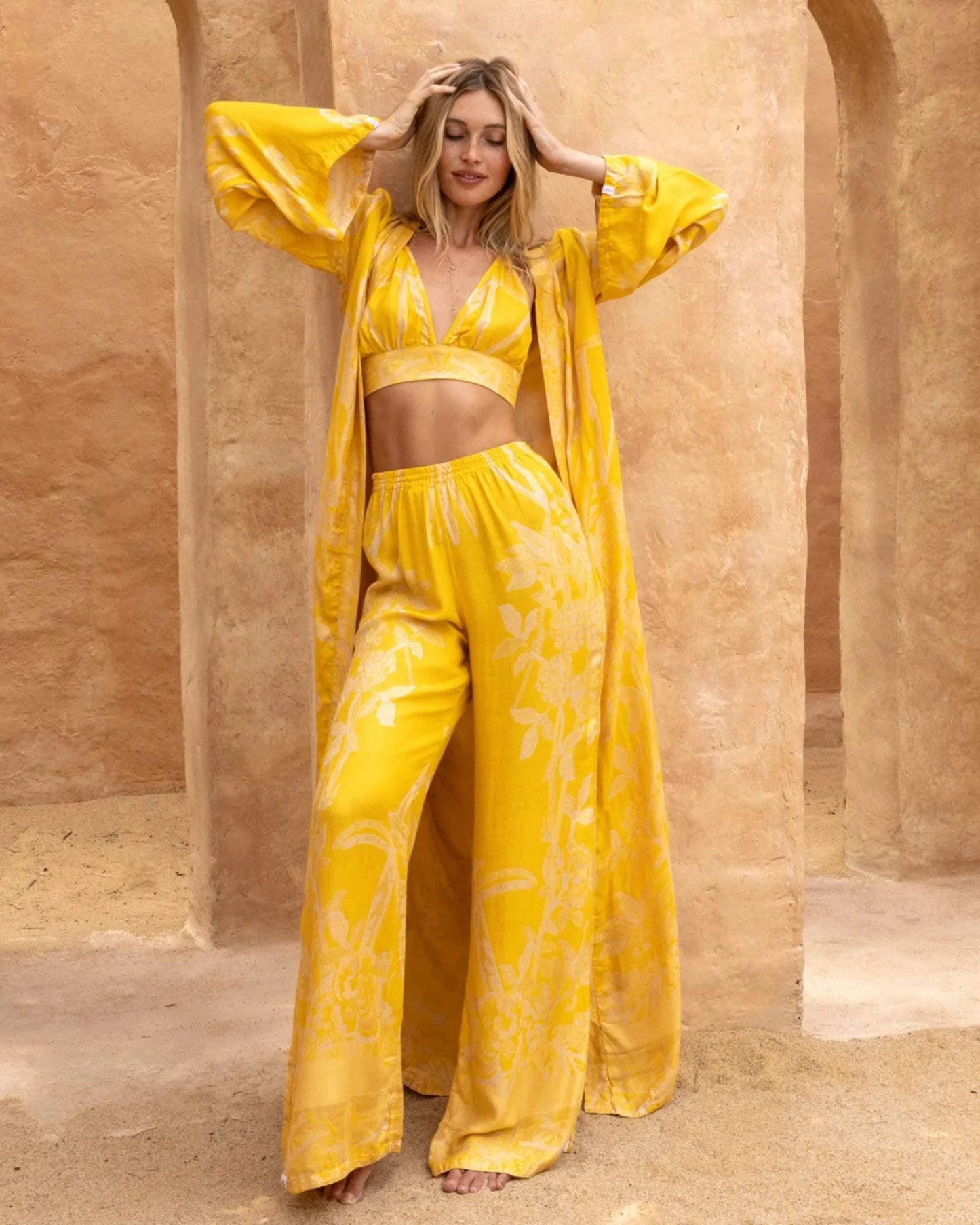 Brahmaki - Eco-Friendly Maxi Kaftan, Temple of the Sun