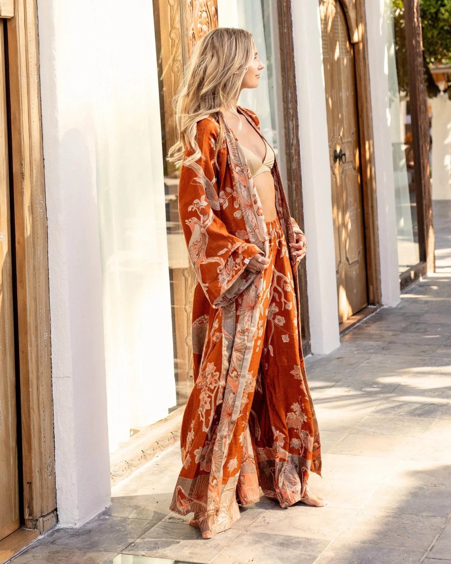 Brahmaki - Eco-Friendly Maxi Kaftan, Terra Dvau