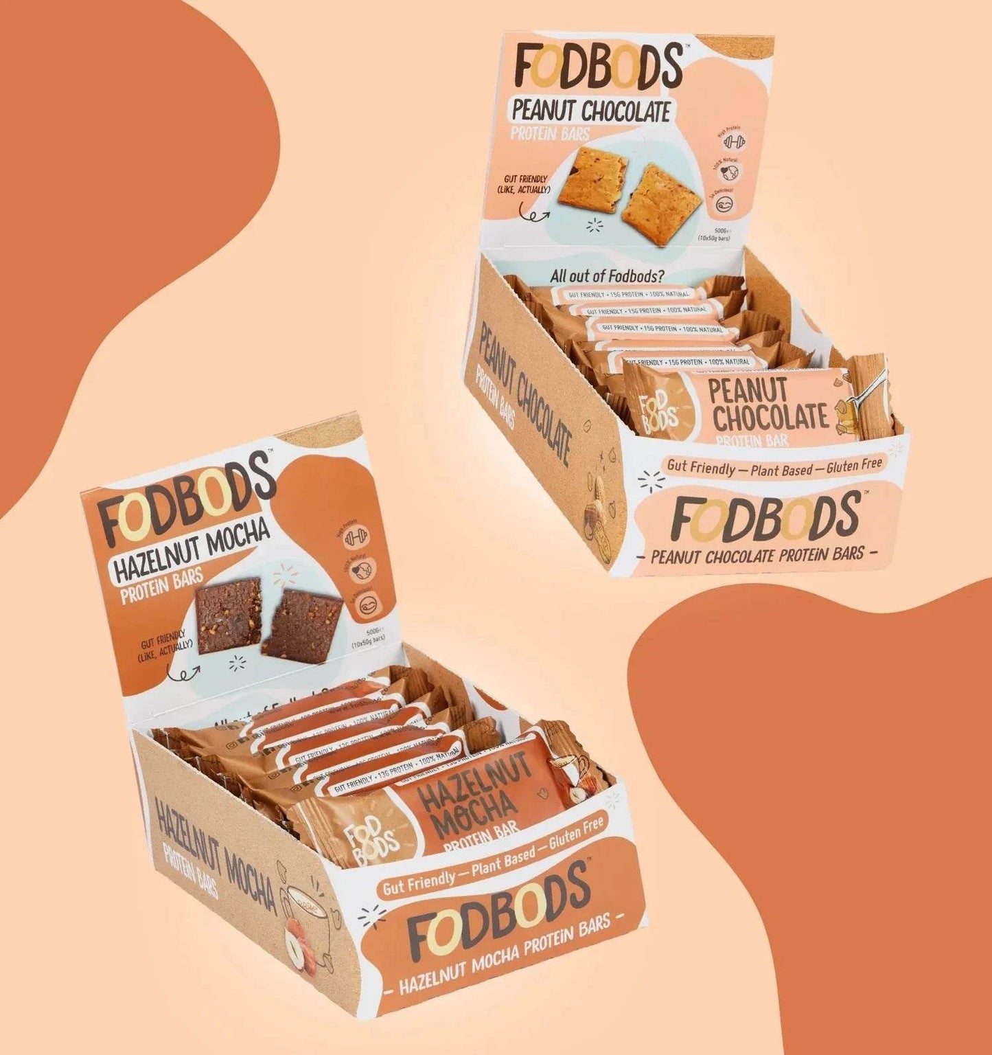 Fodbods - The Big Double Protein Bundle (Hazelnut Mocha and Peanut Choc)