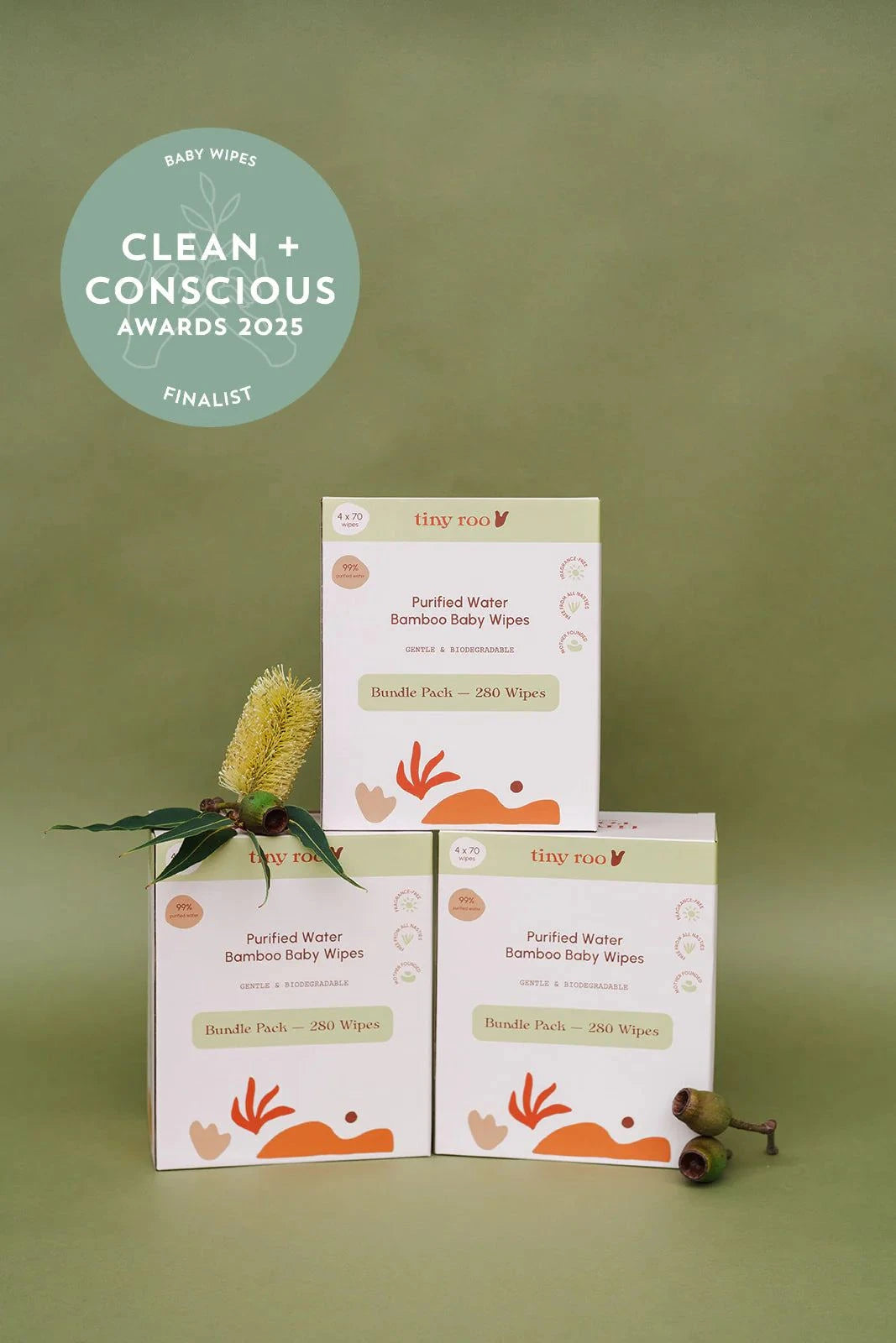 Tiny Roo - Bamboo Baby Wipes
