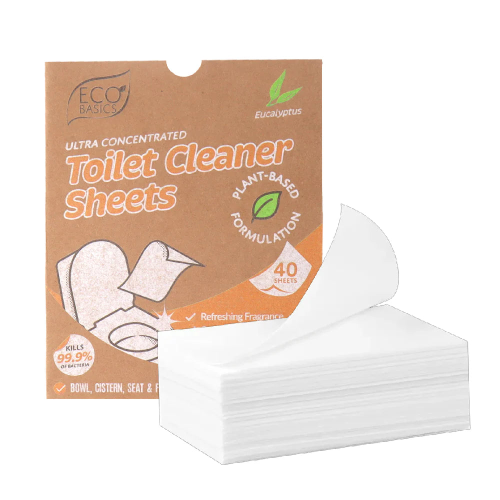 Eco Basics - NEW! Toilet Cleaning Sheets 40 Pack Eucalyptus
