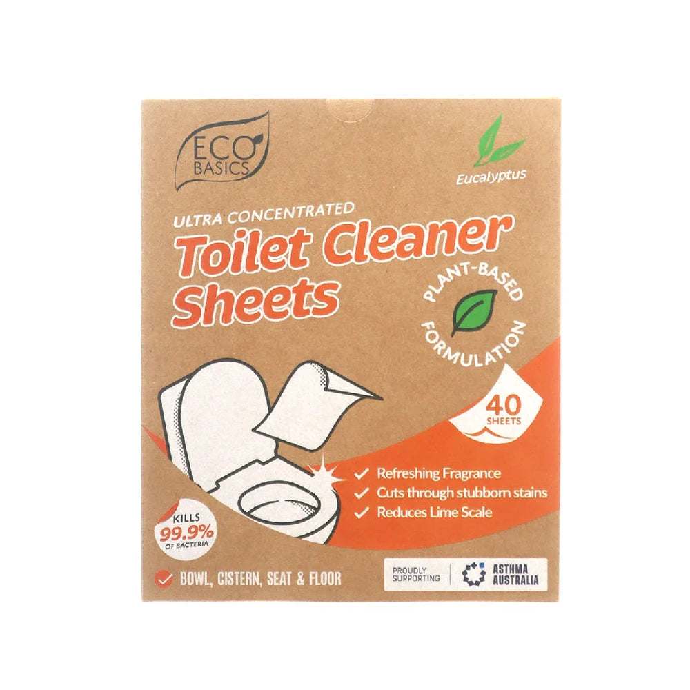 Eco Basics - NEW! Toilet Cleaning Sheets 40 Pack Eucalyptus