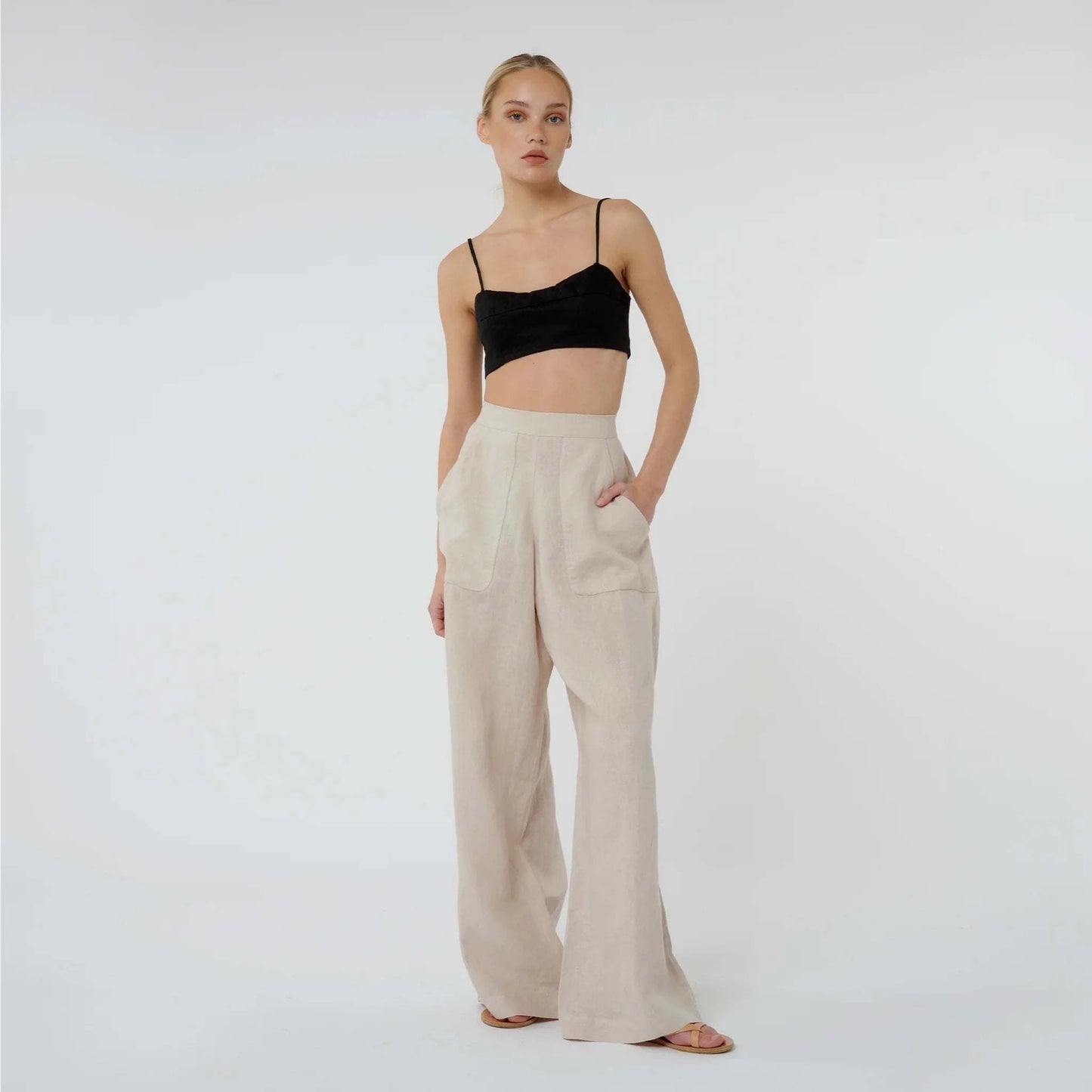 W.two - Signature Linen Wide Trouser