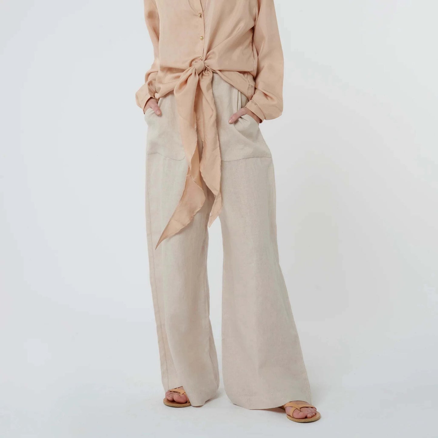 W.two - Signature Linen Wide Trouser