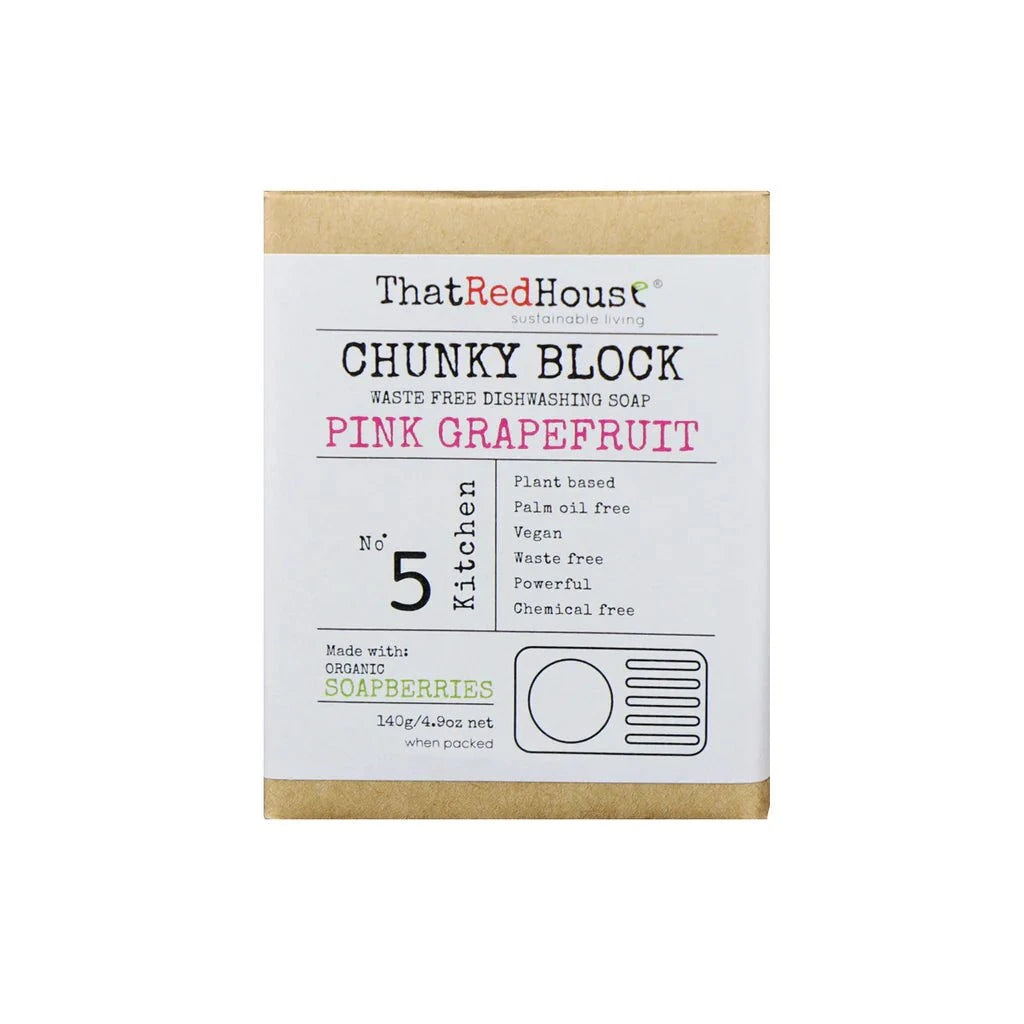 That Red House - Chunky Block, Waste free, Plant Based Dishwashing Soap