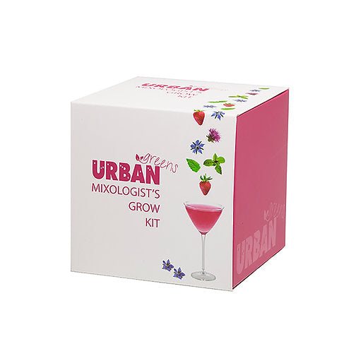 Urban Greens cocktail garnishes garden starter kit packaging.