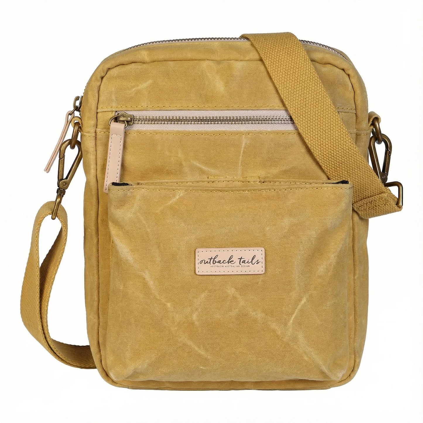 Outback Tails - Waxed Canvas Satchel (yellow)