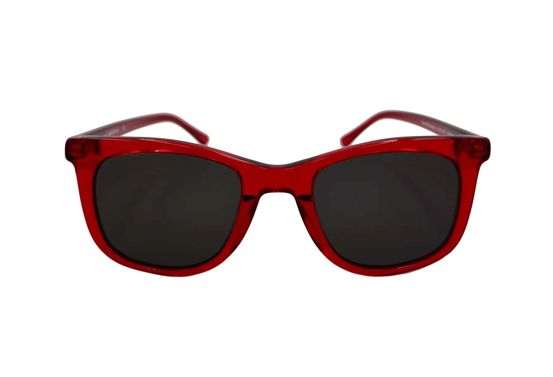 Ozeano Tama Sunglasses in Red Snapper, polarised UV400 lens, octagonal frame.