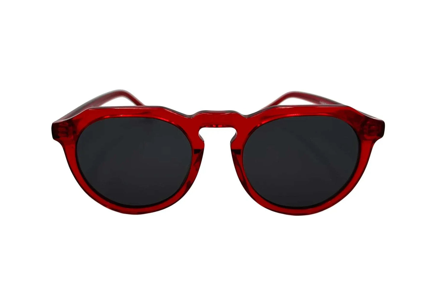 Ozeano Freshie Sunglasses with red snapper frame and polarised UV400 lenses.