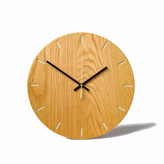 VividdDesign minimalist handmade hardwood wall clock.