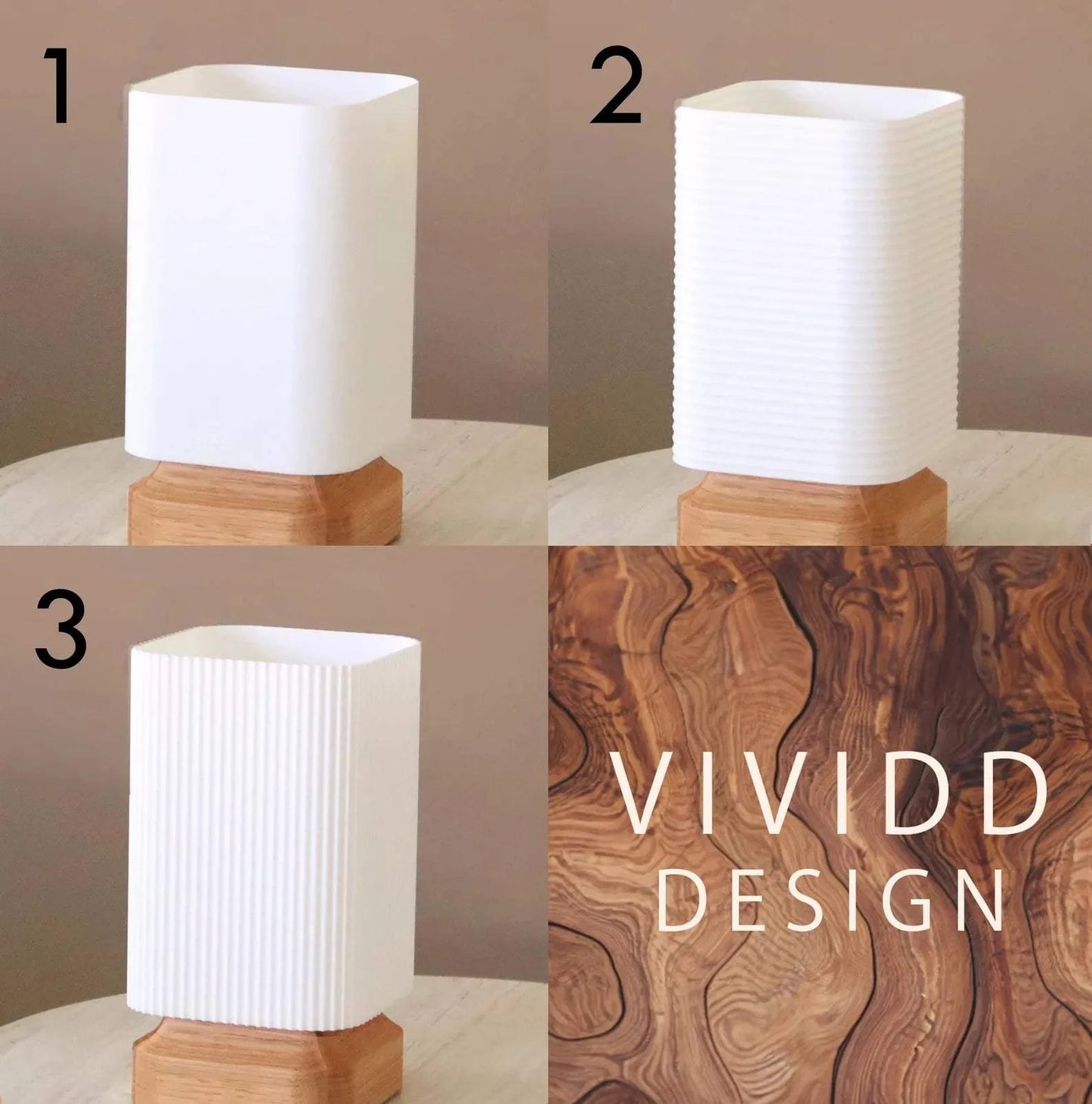 VividdDesign - RHEA Modern Shoji, Japanese style table lamp