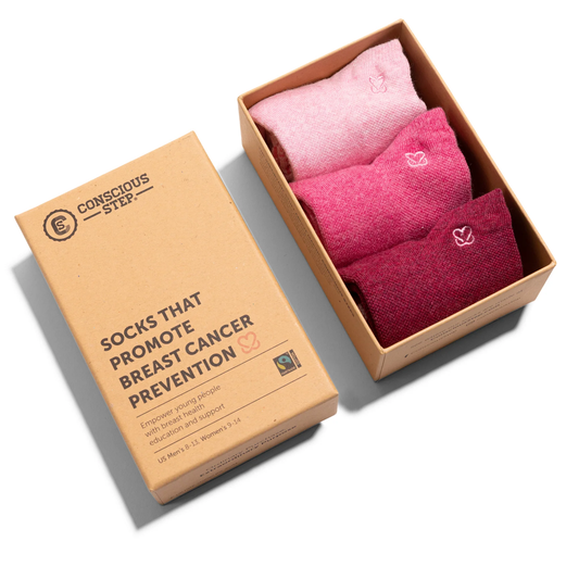 Conscious Step - Gift Box: Socks that promote Breast Cancer Prevention