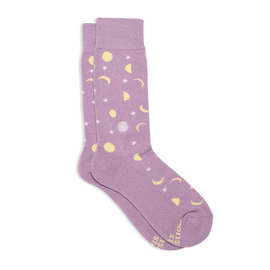 Conscious Step - Pair: Socks that support mental health (purple)