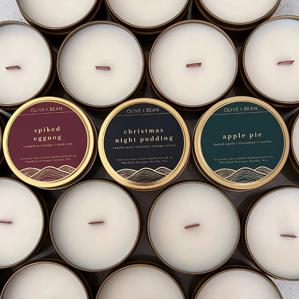 Olive & Bean - Apple Pie Christmas Candle