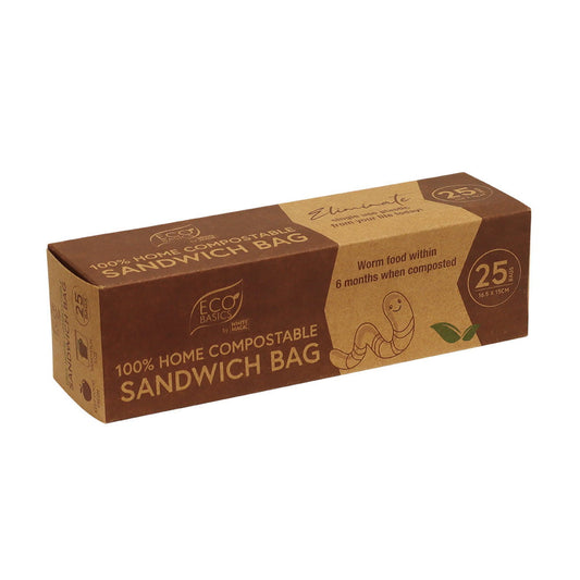 Eco Basics - 100% Home Compostable Sandwich Bags 25pcs