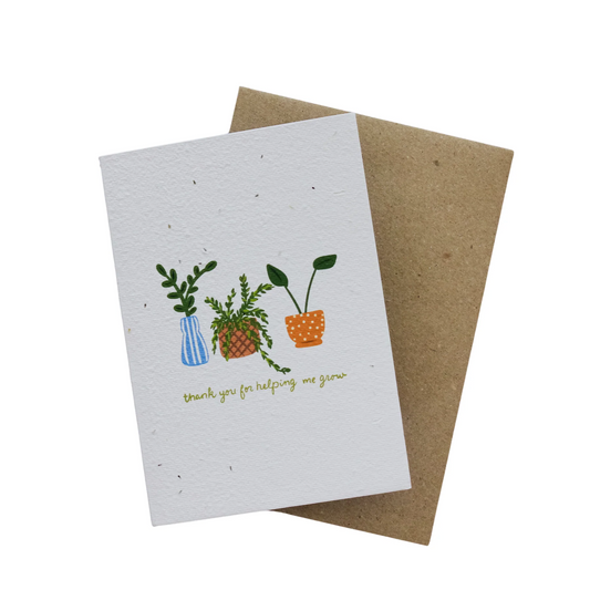 Hello Petal - Thank you for helping me Grow (House Plants) Plantable Card