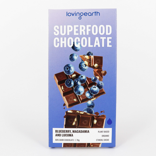 Loving Earth - Blueberry & Macadamia Superfood Chocolate