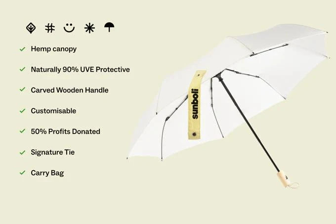 Sunboli - Hemp Umbrellas (Cool Matcha)