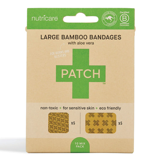 Patch - Large Mixed Bamboo Bandages with Aloe Vera - 10pk