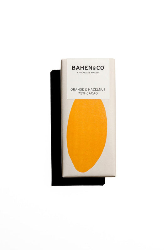 Bahen & Co - Orange and Hazelnut chocolate bar