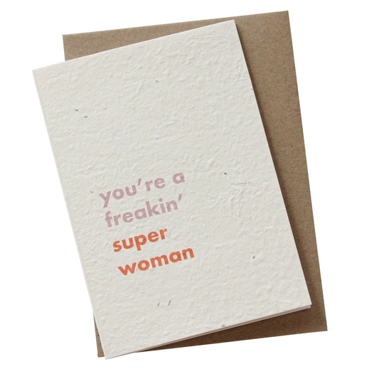 Hello Petal - Super Woman Plantable Card