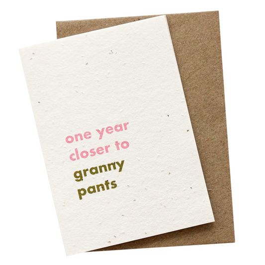 Hello Petal - Granny Pants Plantable Card