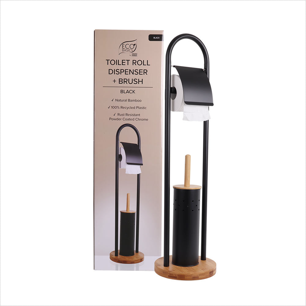 Eco Basics - Toilet Roll Dispenser and brush