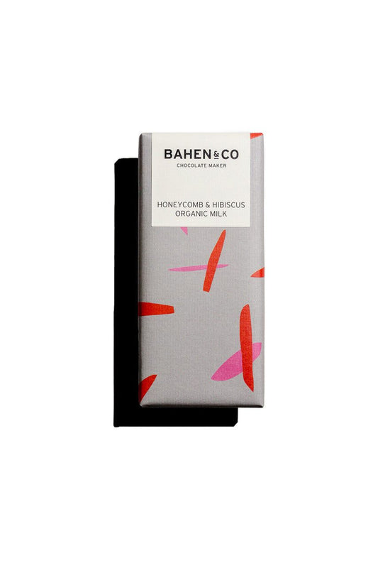 Bahen & Co - Honeycomb and Hibiscus Organic Milk chocolate bar